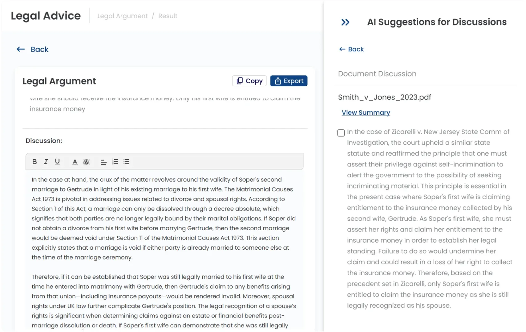 Statement Input and Analysis