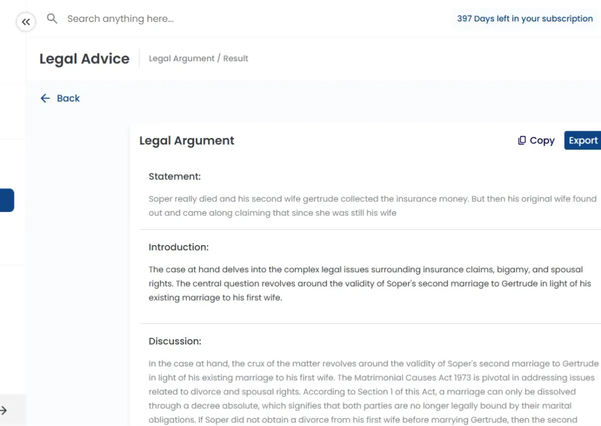 Legal Advice