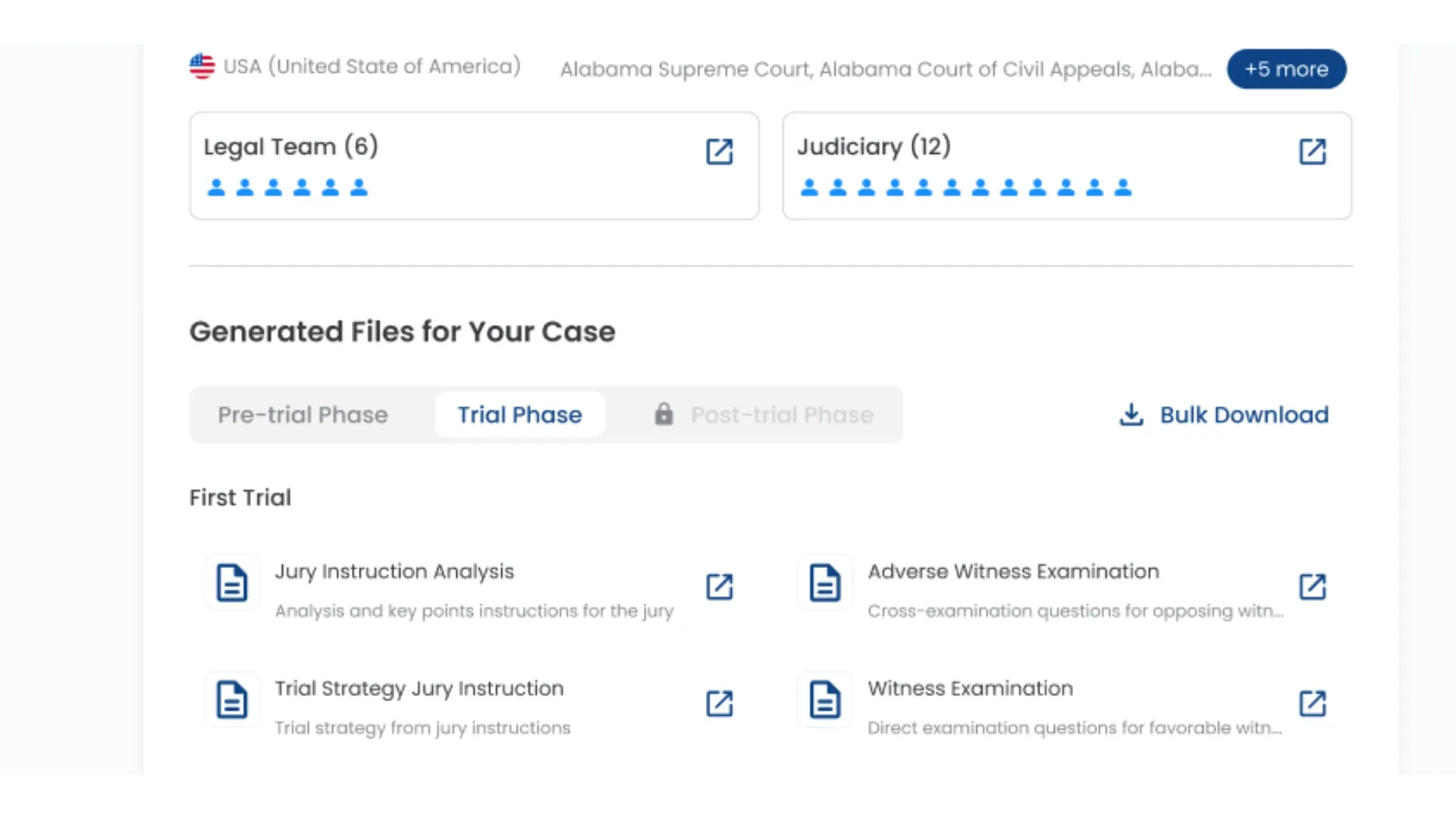Gavel and scales representing legal trial assistance