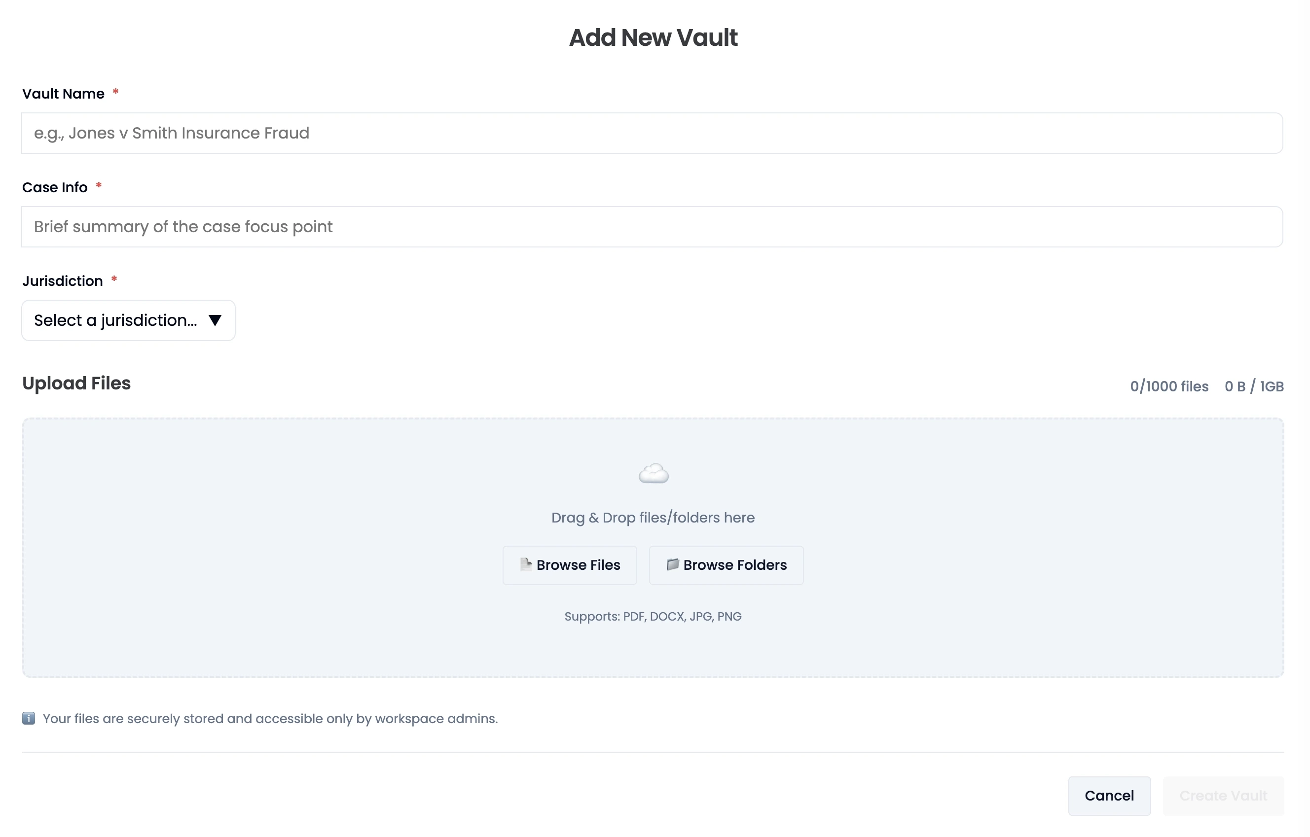 Uploading Documents into ChronoVault