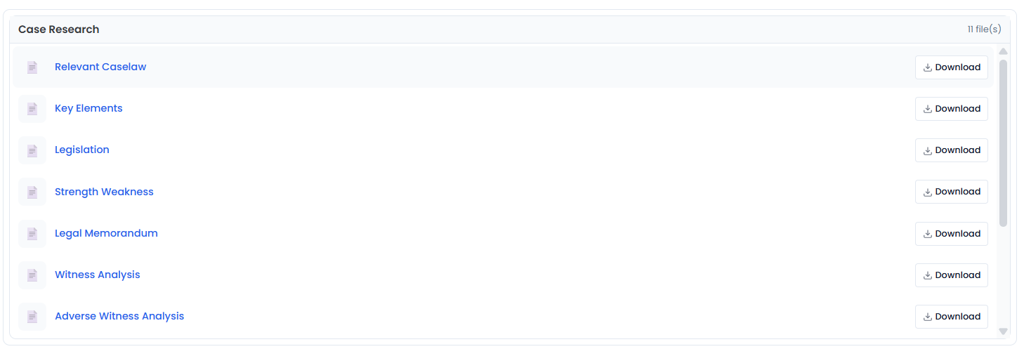 Generate your case documents
